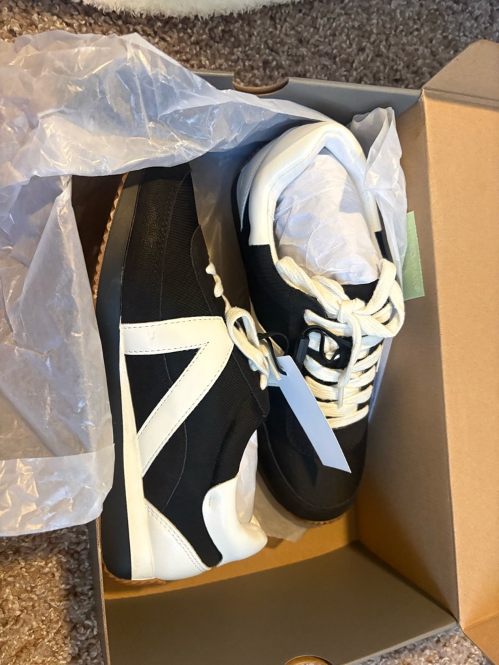 LOFT Black Sneakers with White Laces